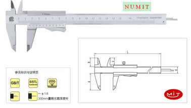 OD / ID مونو بلوک فولادی کوارتز Vernier 0-150mm با گیره انگشت شست