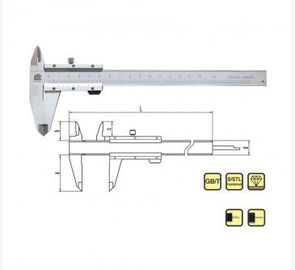 باز کردن بلوک چهار راه 0-150mm چاقو Vernier سنگین با مقیاس متریک