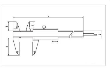عمق نصب شده / مراحل فولاد ضد زنگ Caliper / 0-150mm Caliper دیجیتال